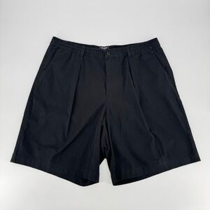 Todd Snyder Black Pleated Seersucker Shorts Mens XL Elastic Waist